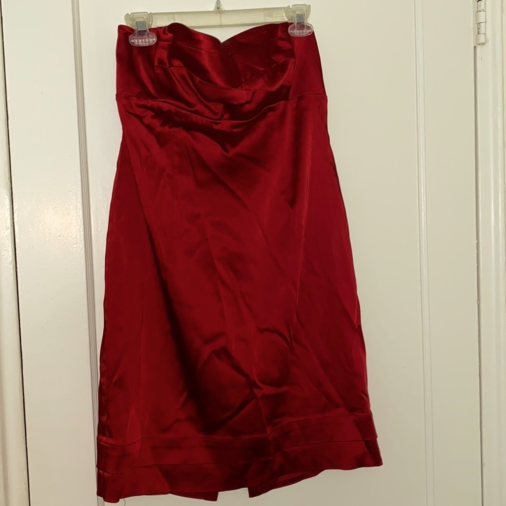Tahari red strapless dress size: 10P